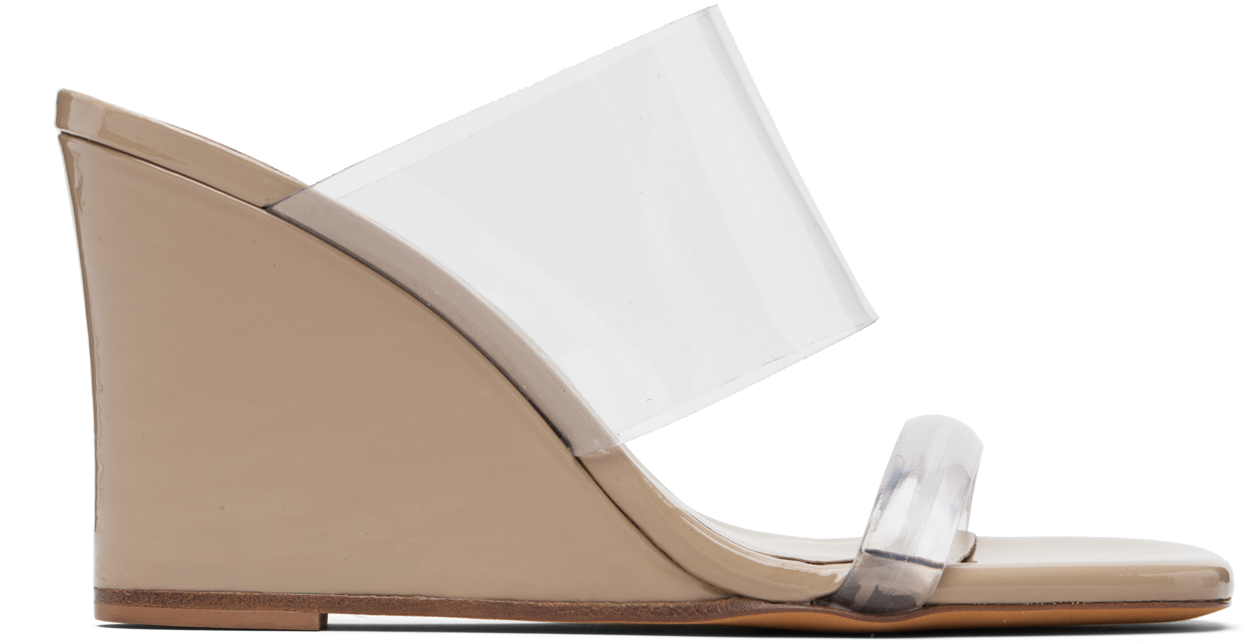 Beige Olympia Wedge Heeled Sandals