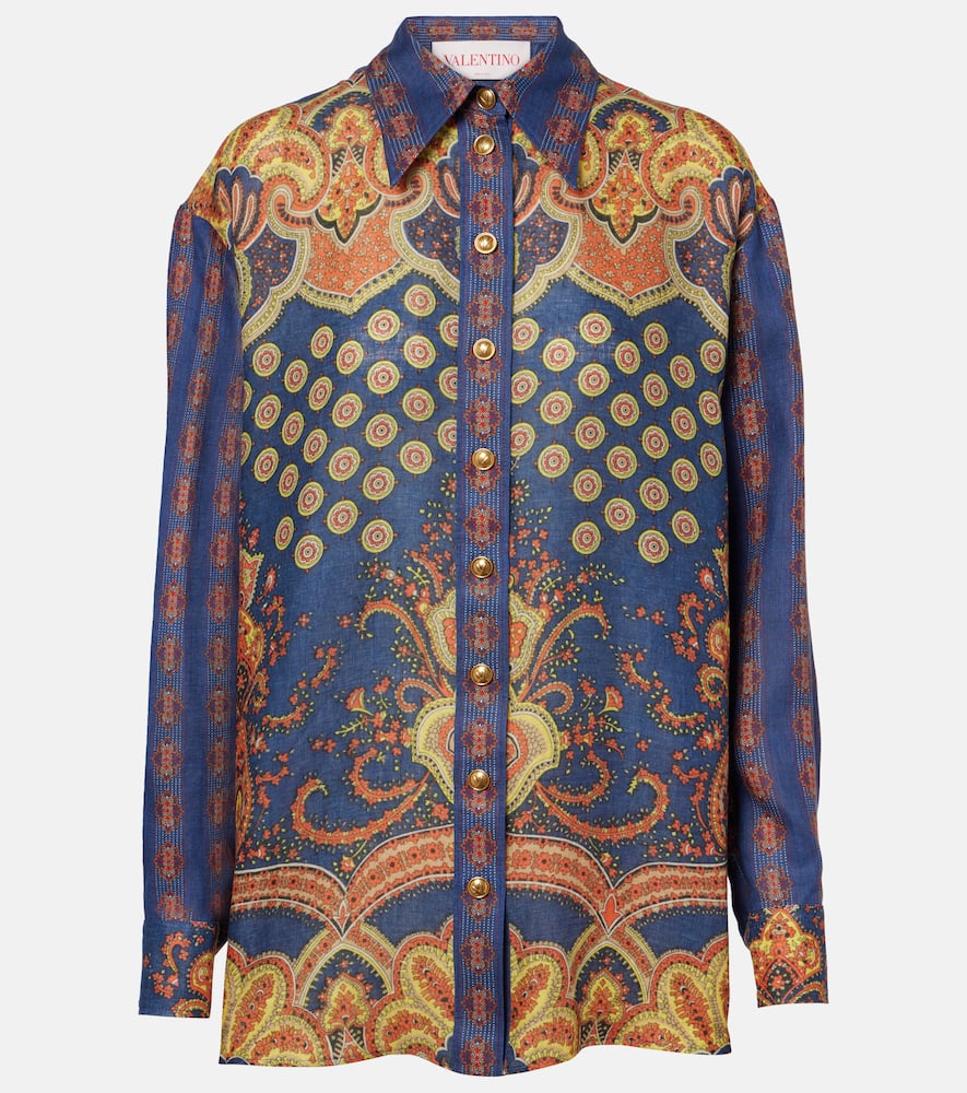Voyage Imaginaire VLogo linen blouse