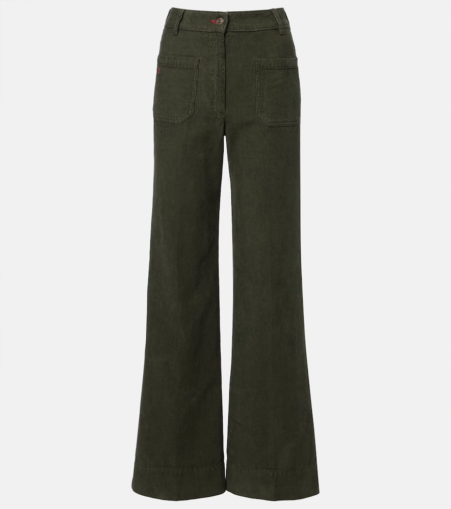 Alina mid-rise corduroy flared jeans