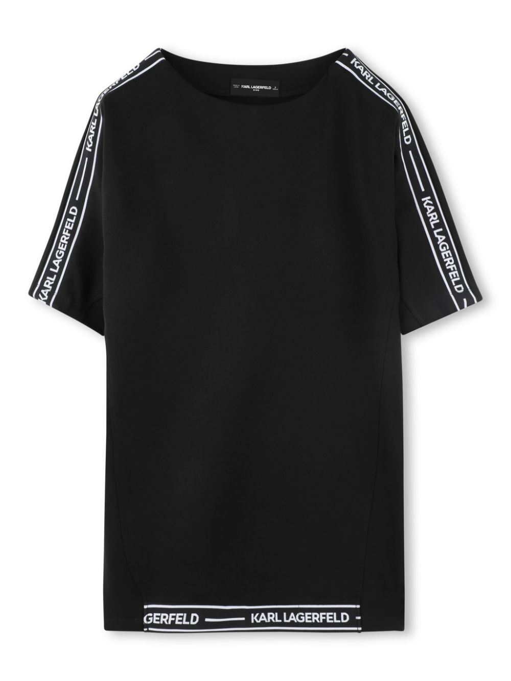 Logo-tape dress - Black