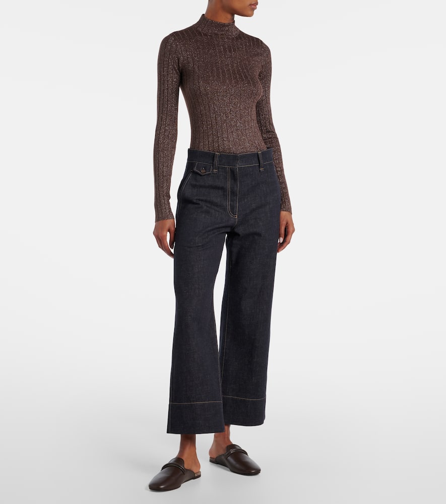 High-rise wide-leg jeans