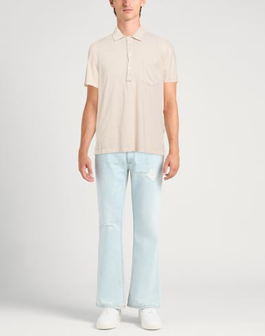 Man Polo shirt Cream Size S Cotton