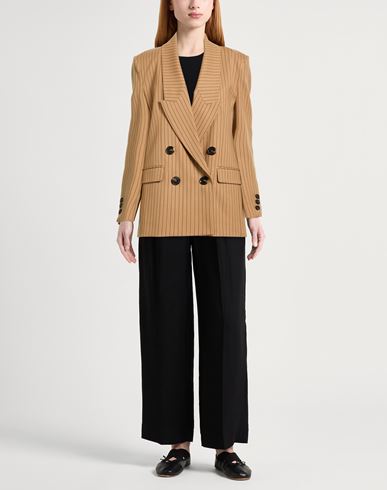 Woman Blazer Camel Size 4 Polyester, Wool, Elastane