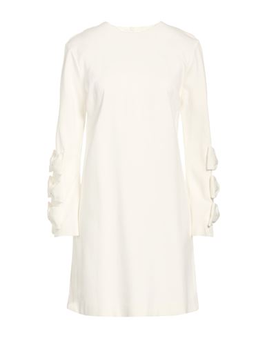 Woman Mini dress White Size 4 Viscose, Polyamide, Elastane