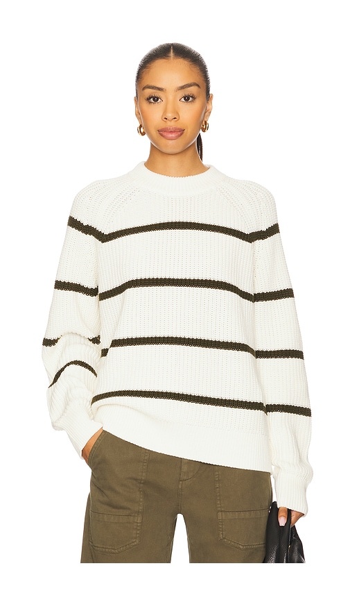 PISTOLA Edie Raglan Crewneck in White.  XL. Also in L, M