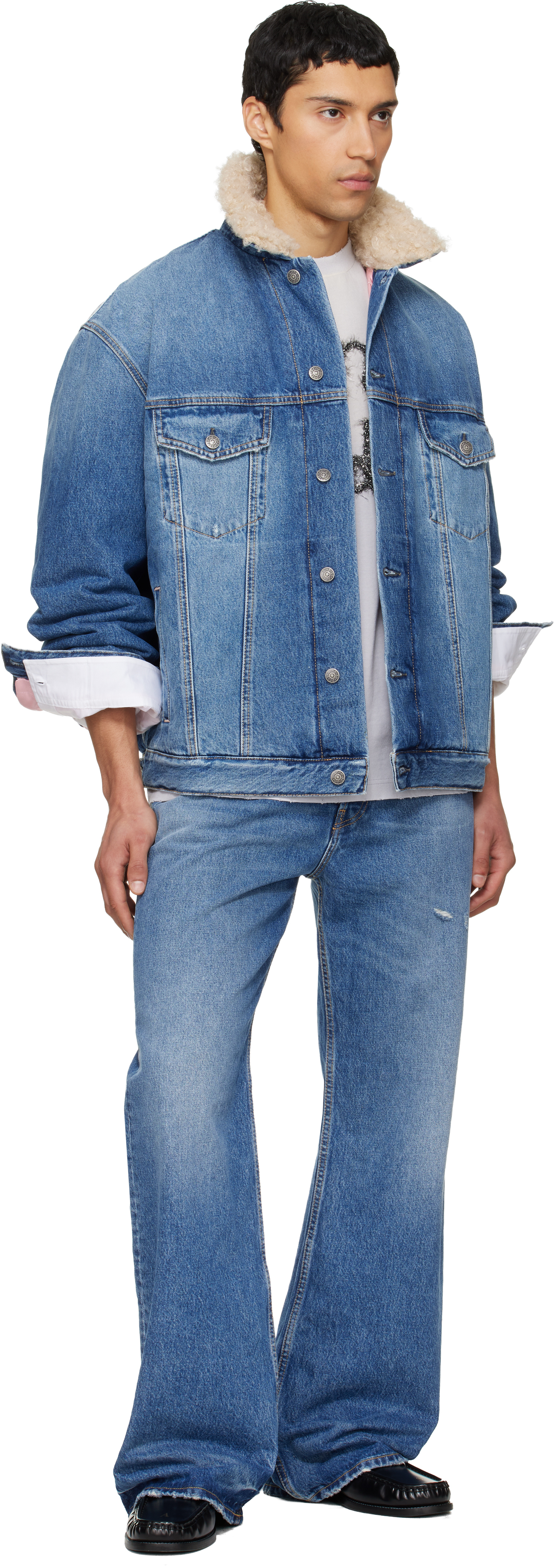 Blue Faded Denim Jacket