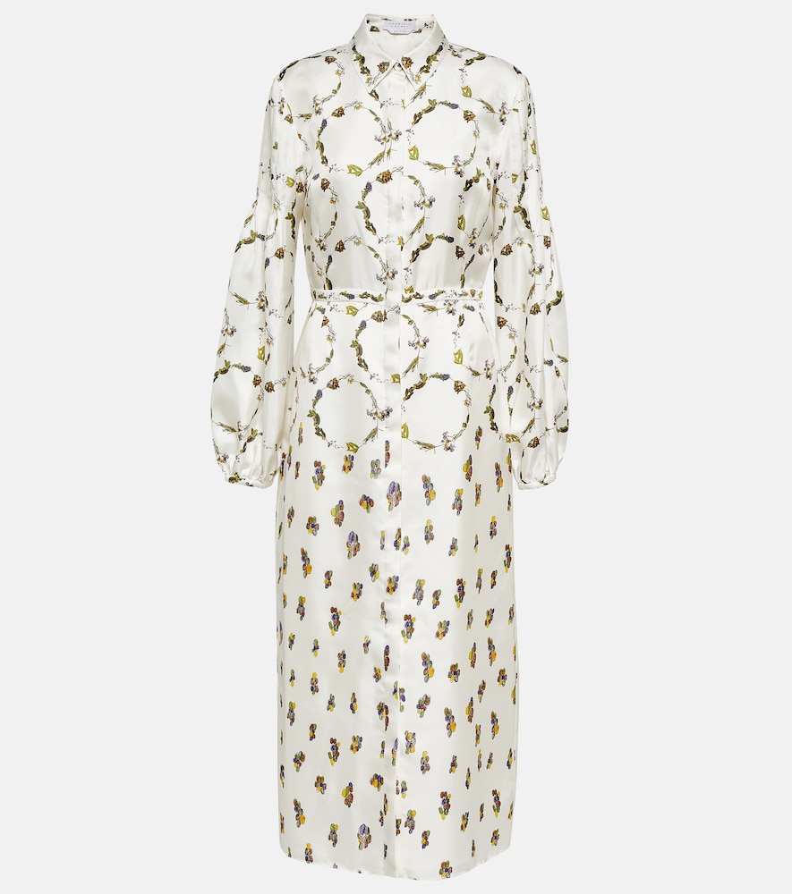 Mauri printed silk twill maxi dress