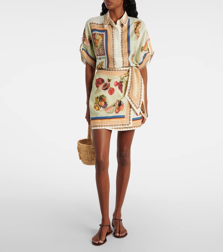 Alémais Mercado printed linen shirt