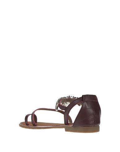 Woman Thong sandal Plum Size 5 Leather