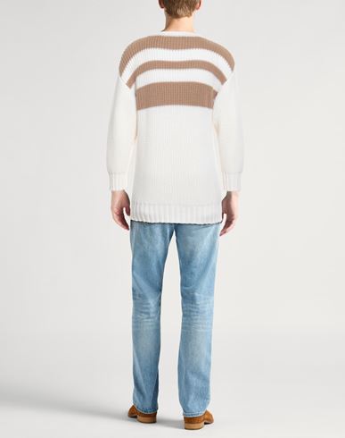 Man Sweater Cream Size 40 Wool