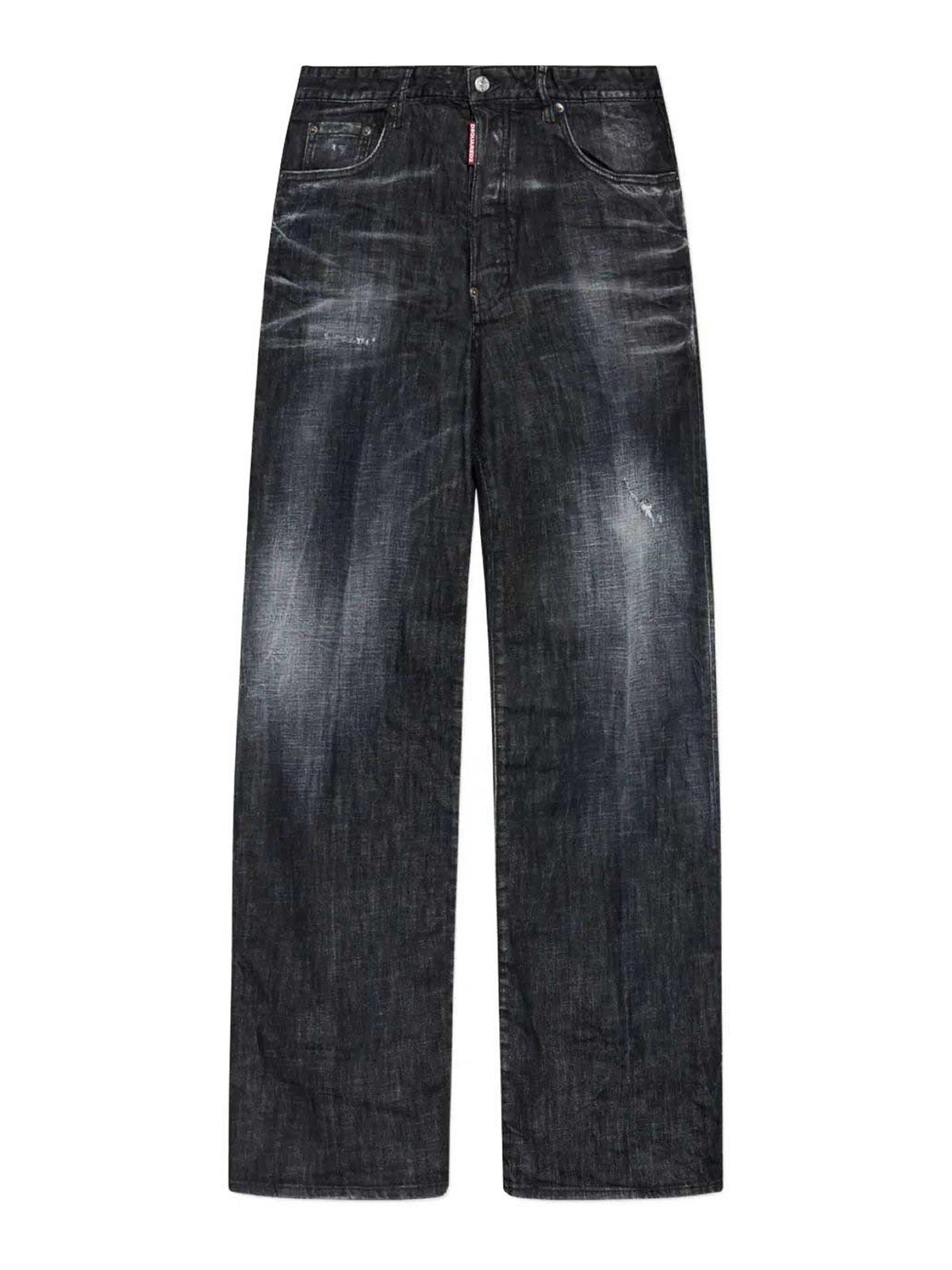 Black stretch denim Loose jeans