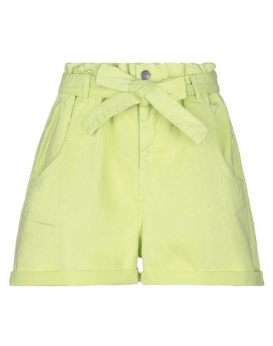 Woman Shorts & Bermuda Shorts Lime green Size M Cotton