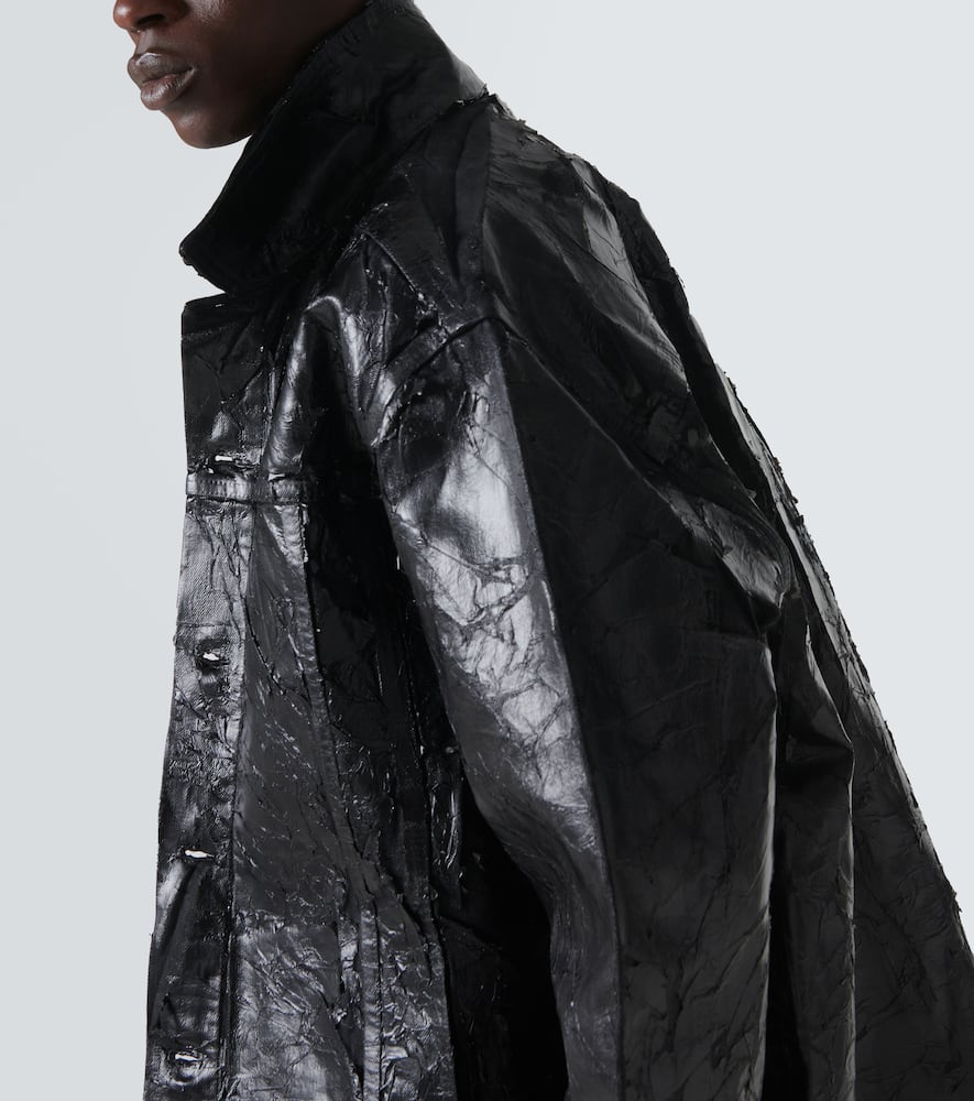Coated denim jacket