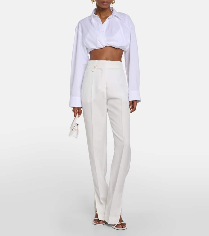 Le Pantalon Tibau side-slit slim pants