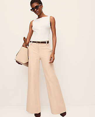 Ann Taylor The Petite Modern Wide-Leg Pant in Bi-Stretch