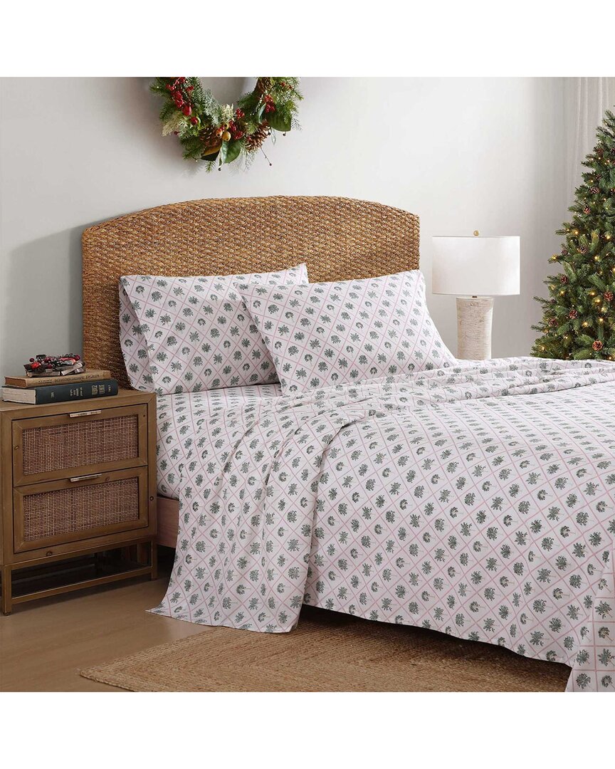 Palm Tree Trellis 100% Cotton Percale Sheet Set