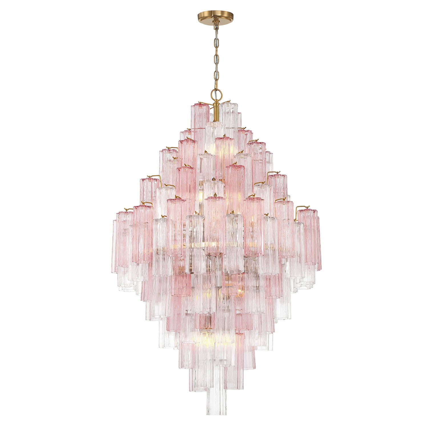 Aged Brass Chandelier from the Addis Collection