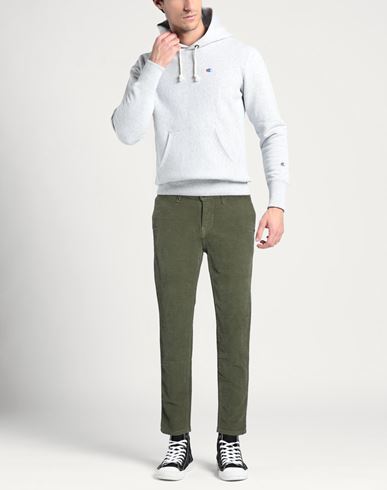Man Pants Military green Size 26 Cotton, Elastane