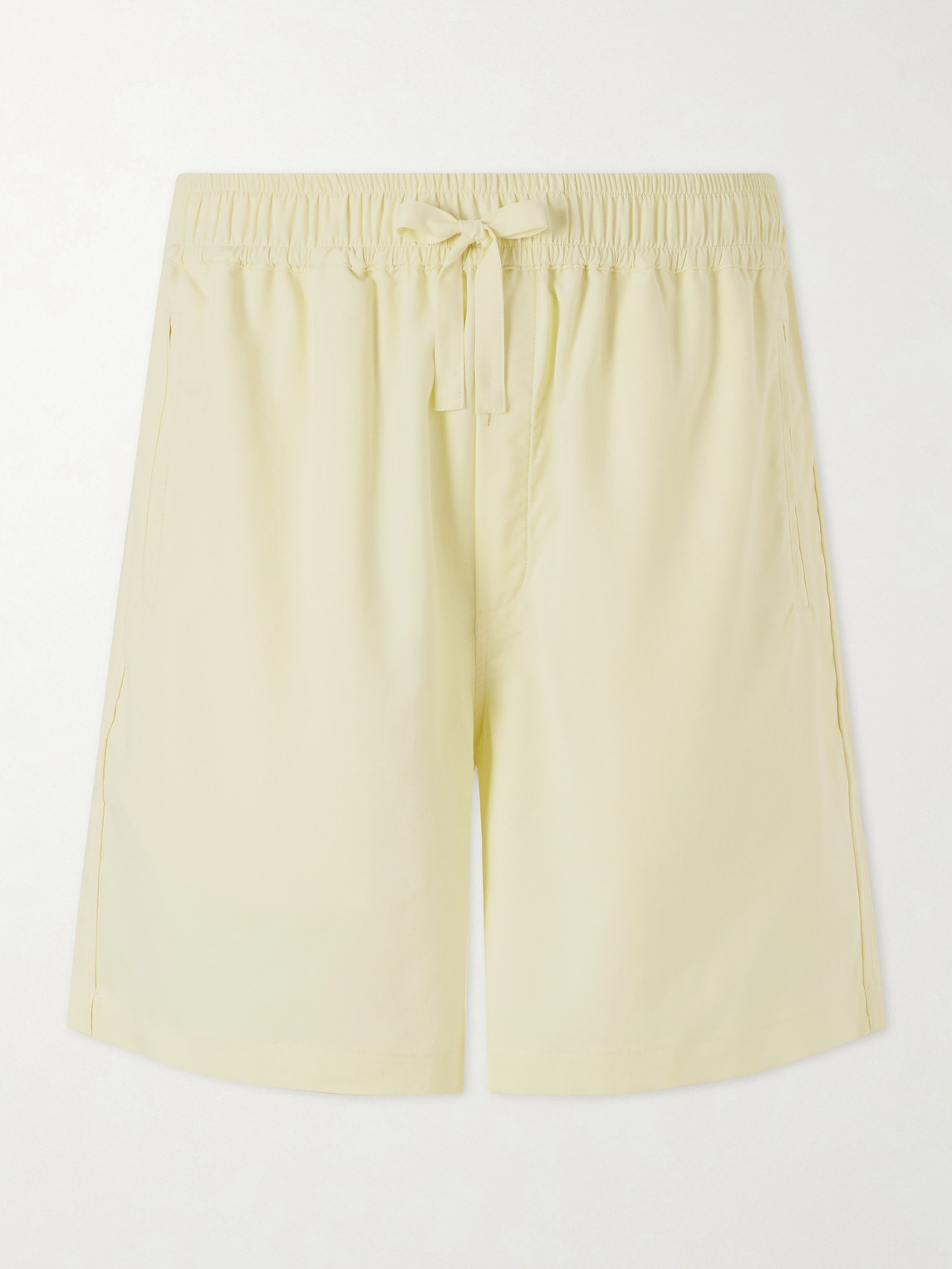 Straight-Leg Silk Shorts