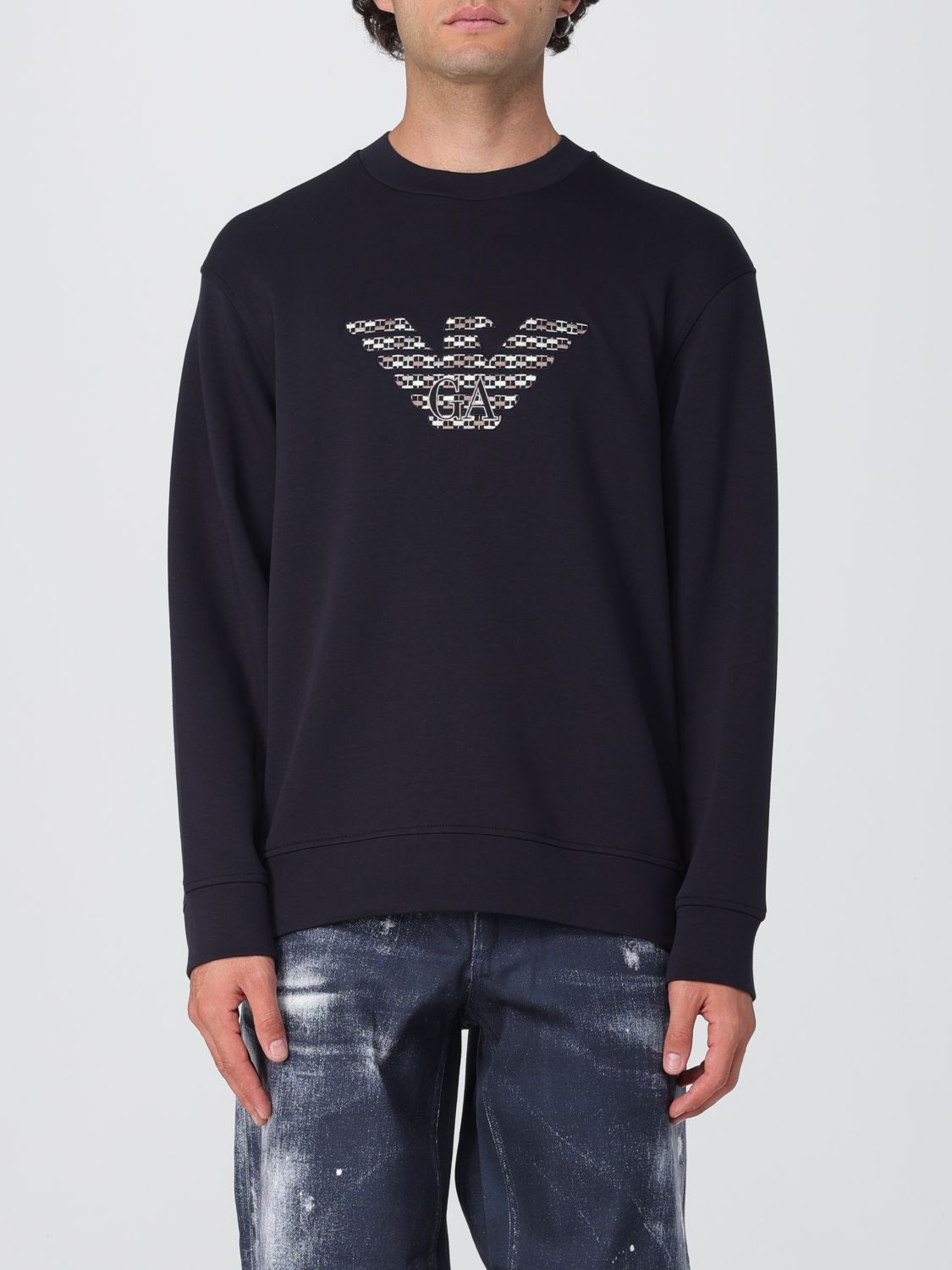 Sweatshirt Men color Blue