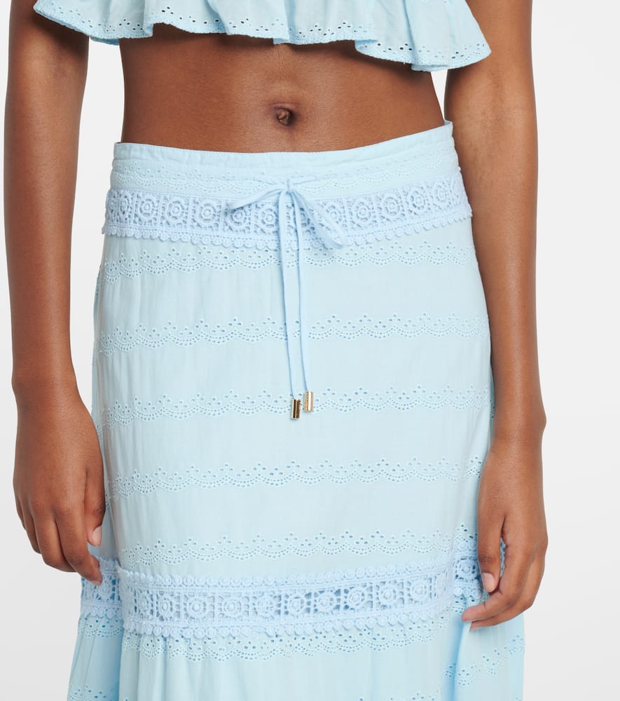 Alessia broderie anglaise cotton maxi skirt