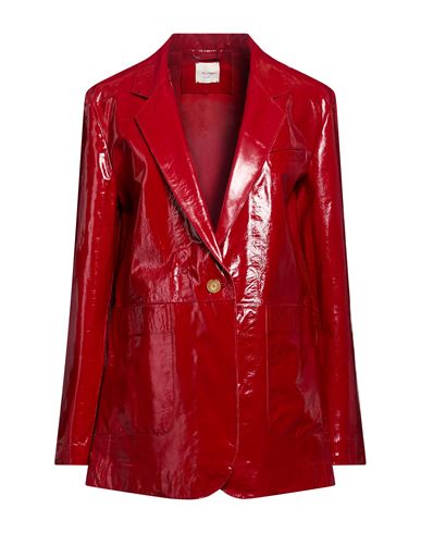 Chocolat Woman Blazer Red Size 4 Leather