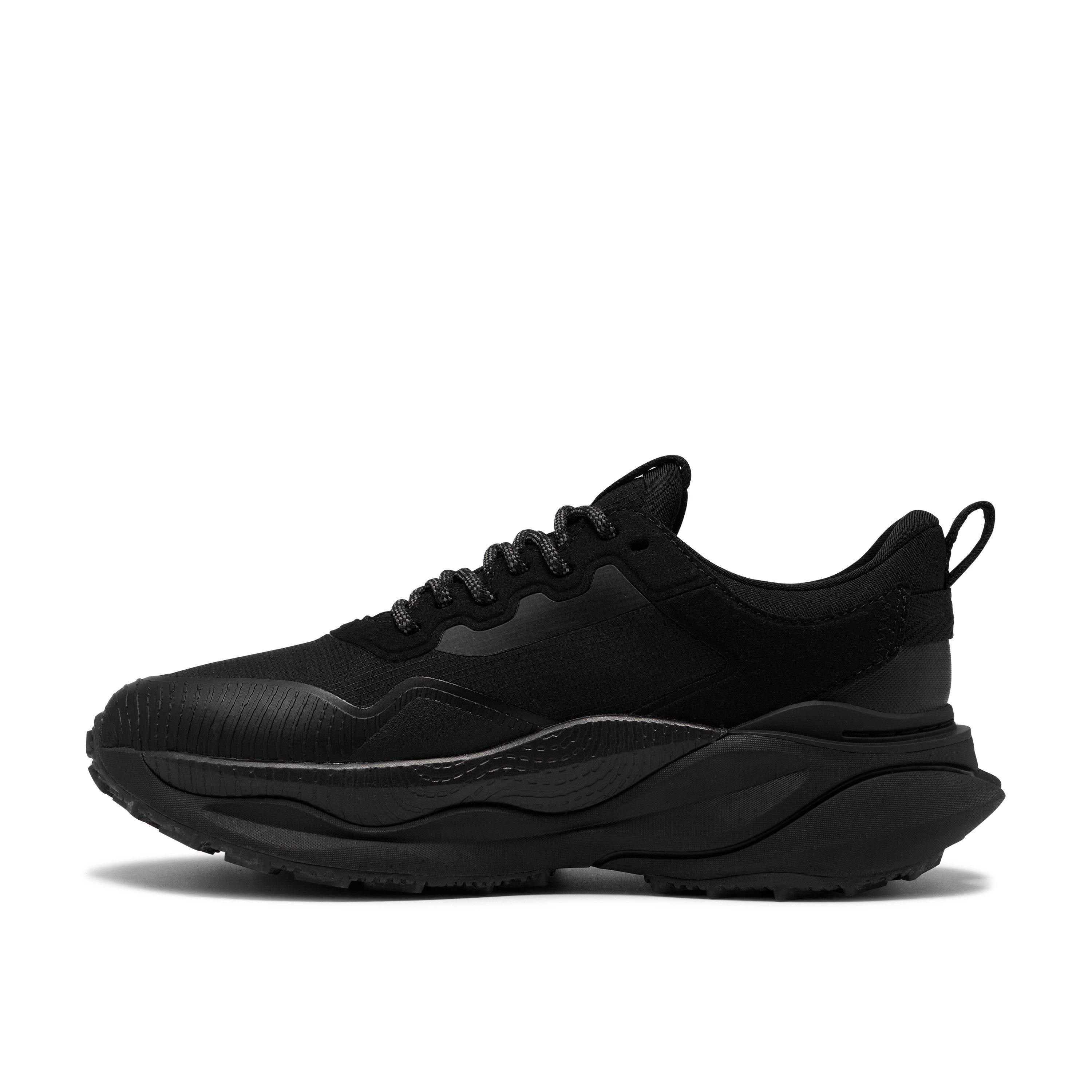 Clarks Pace Trail Go Waterproof Black/black Trainers,lace Up