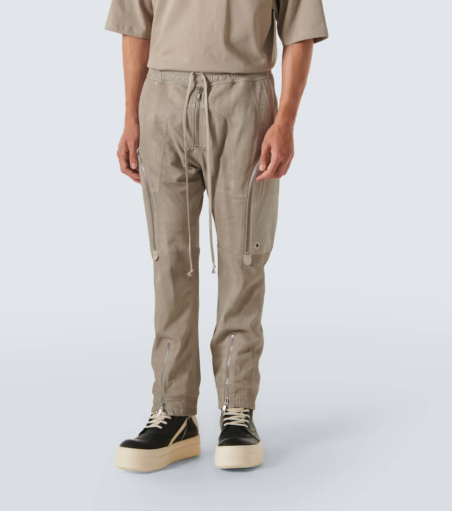 Leather cargo pants