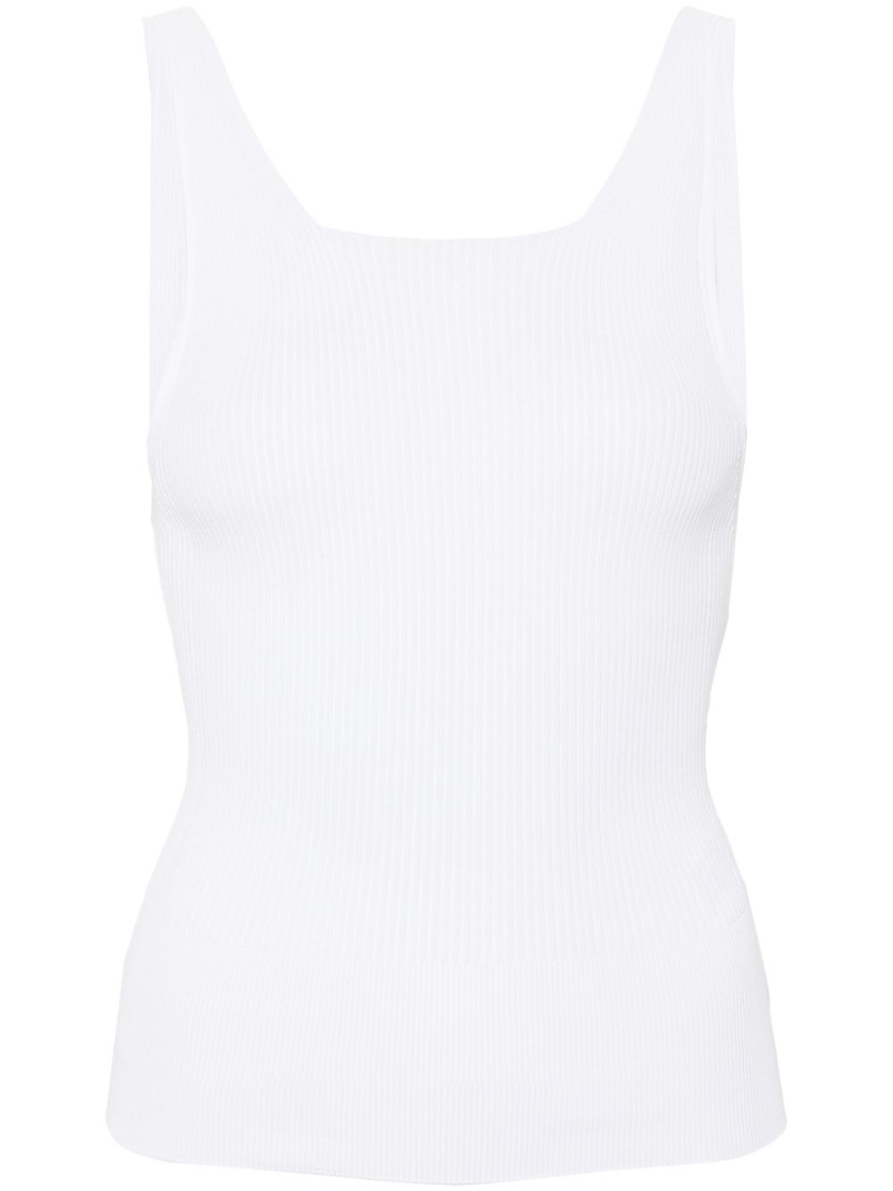 Ribbed-knit tank top - White