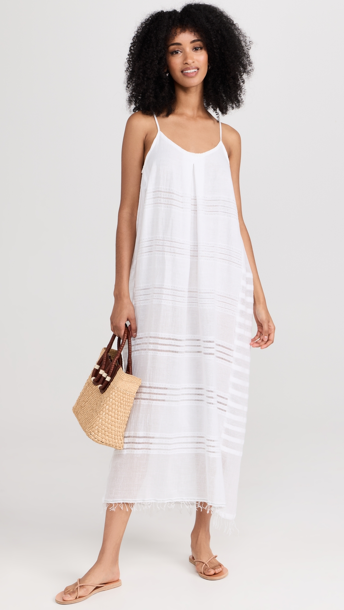 Abira Slip Dress White