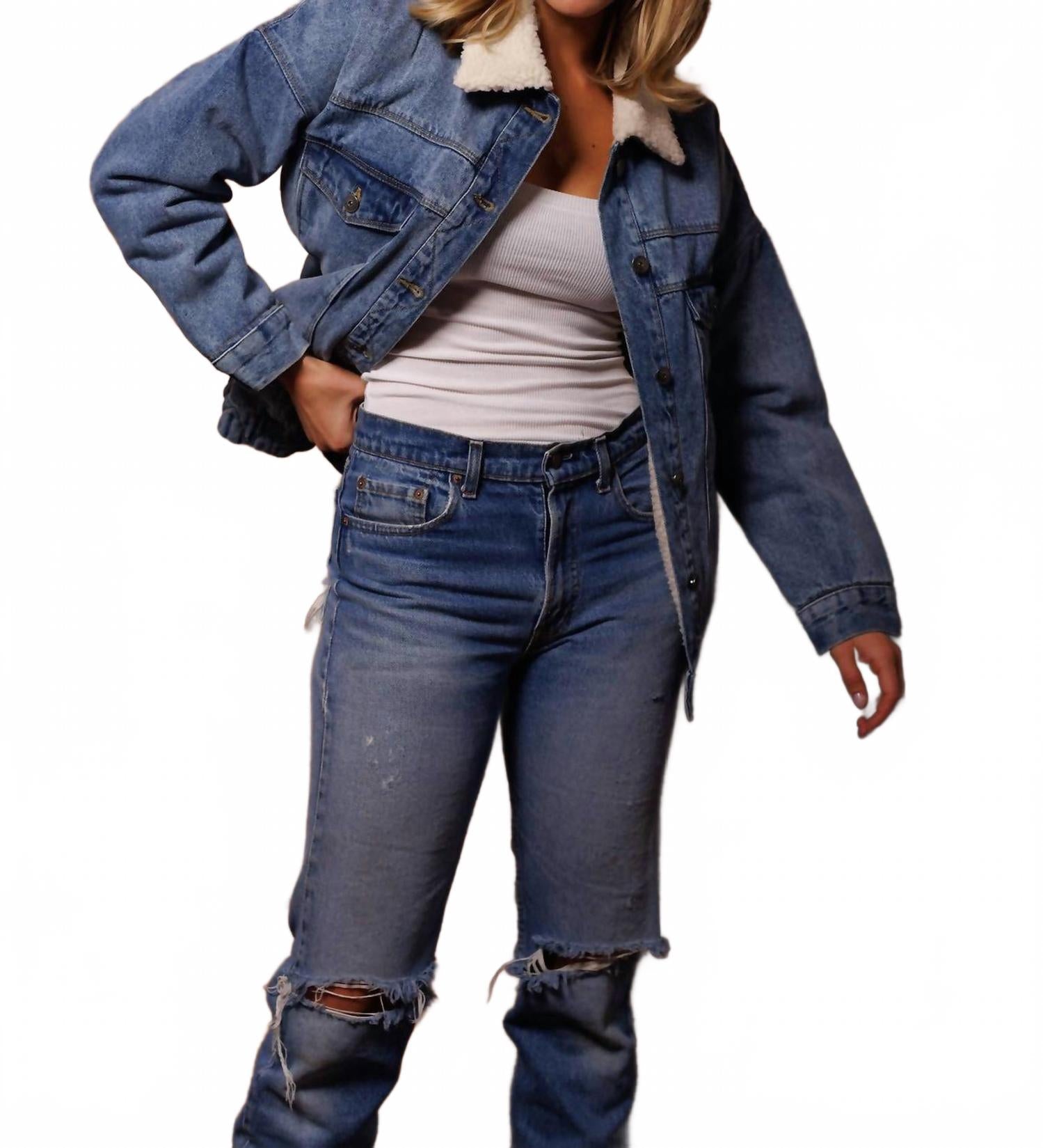 Lisa Denim Jacket In Blue