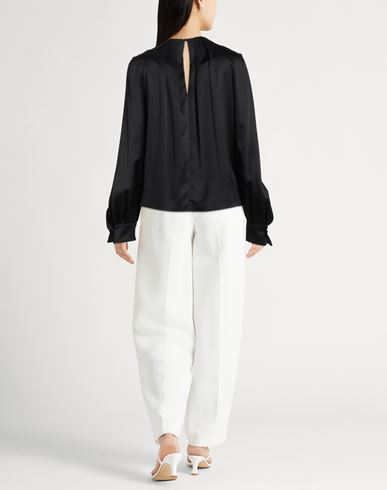 Max Mara Woman Top Black Size 8 Silk
