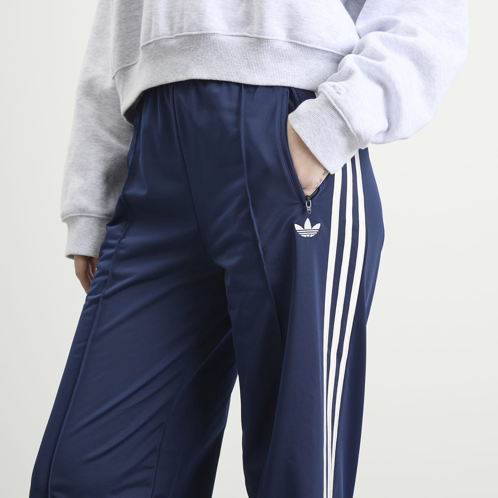 Women's Firebird Loose Track Pant in Night Indigo/Off White
