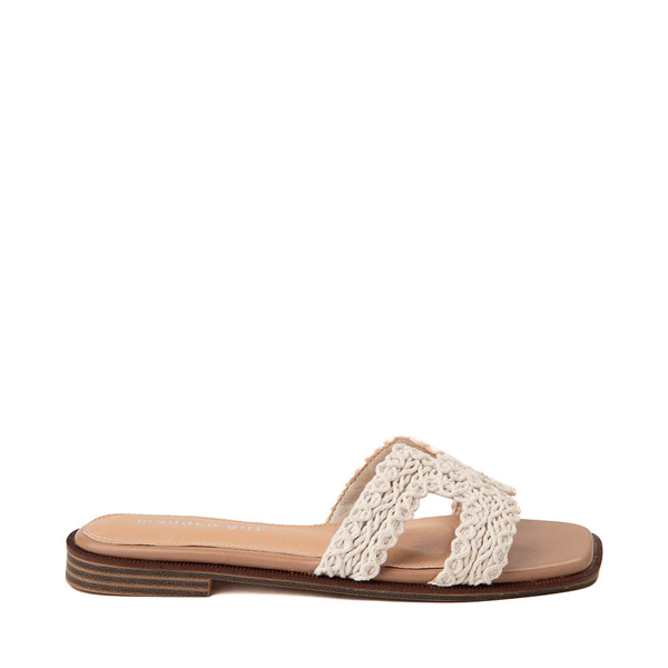 Womens Madden Girl Harmony Crochet H-Strap Slide Sandal - Natura