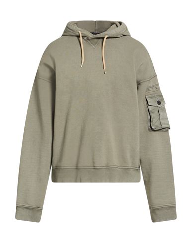 Man Sweatshirt Military green Size XL Cotton