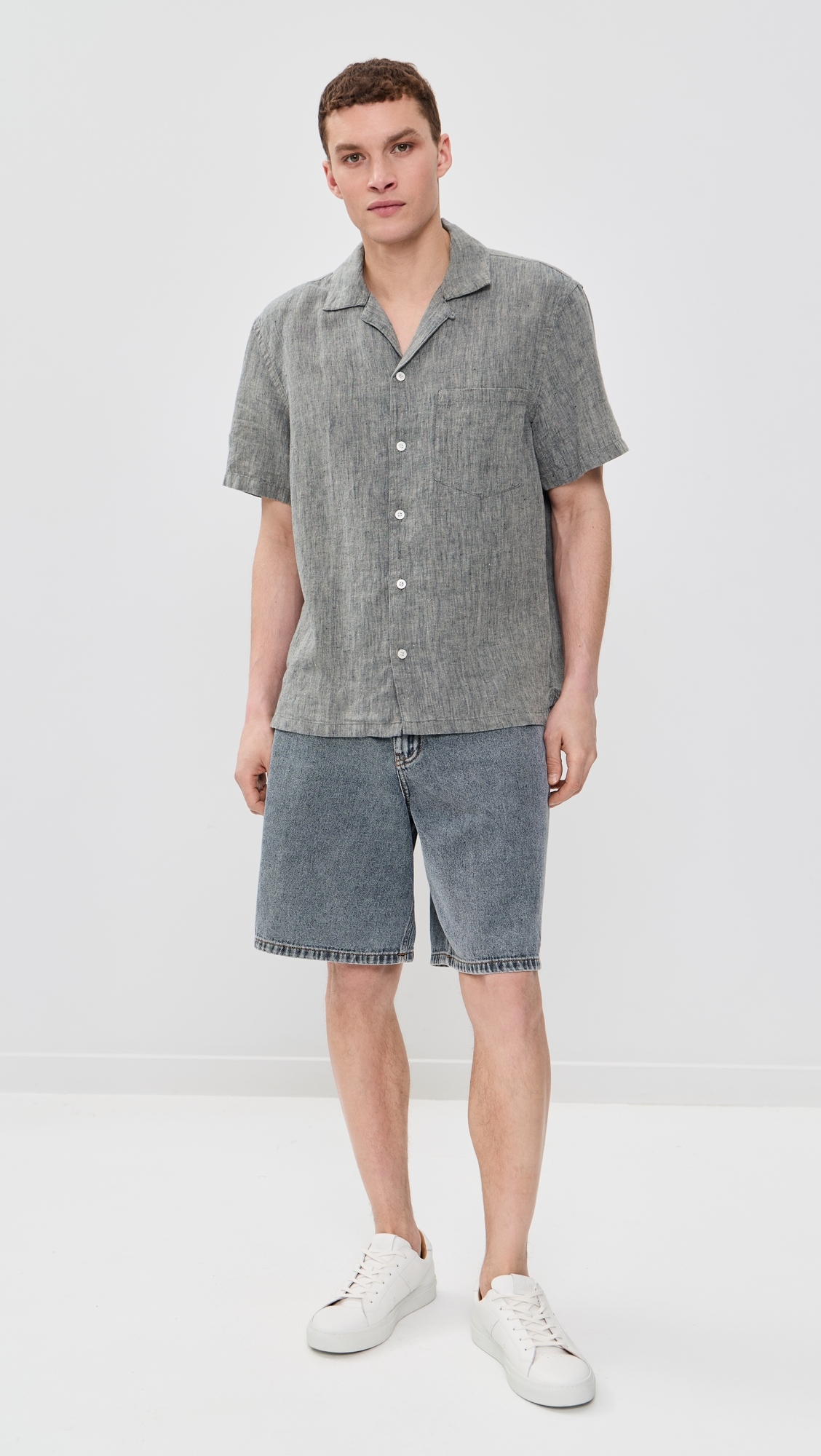 Linen Playa Shirt Bone