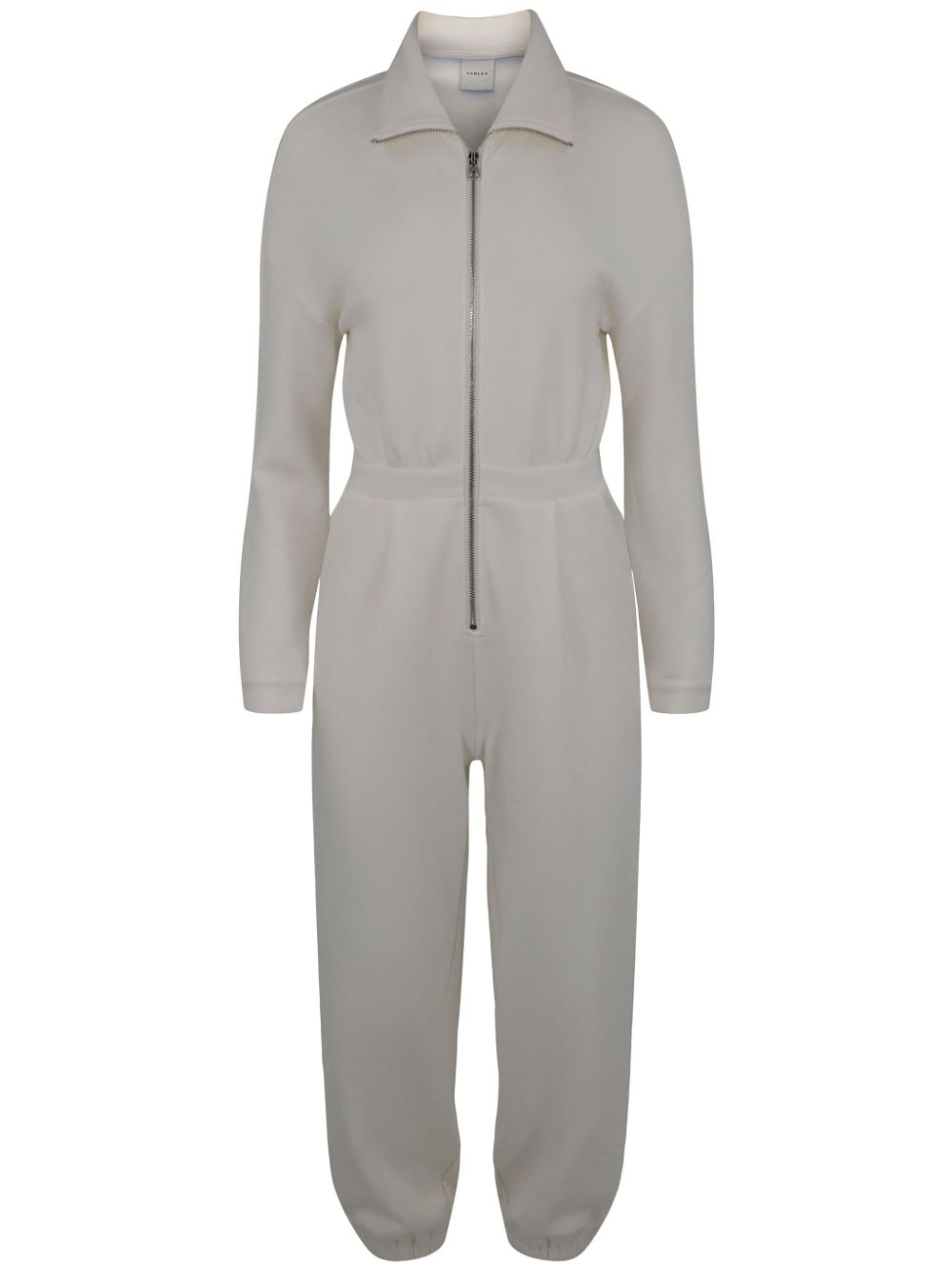 Jessie pointed-flat collar jumpsuit - Grey