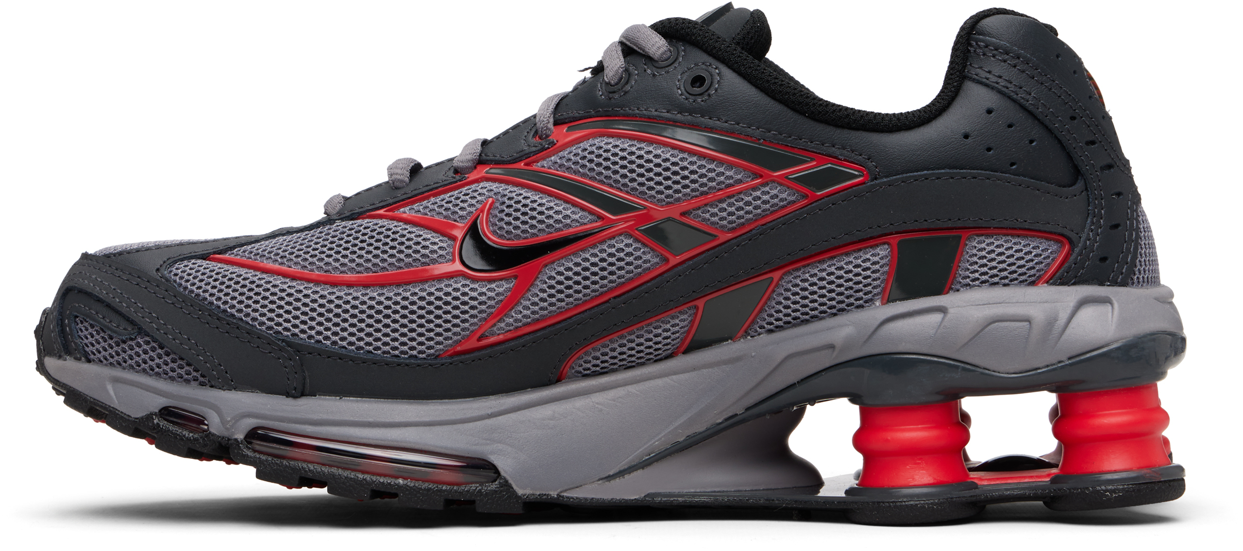 Gray & Red Shox Ride 2 Sneakers