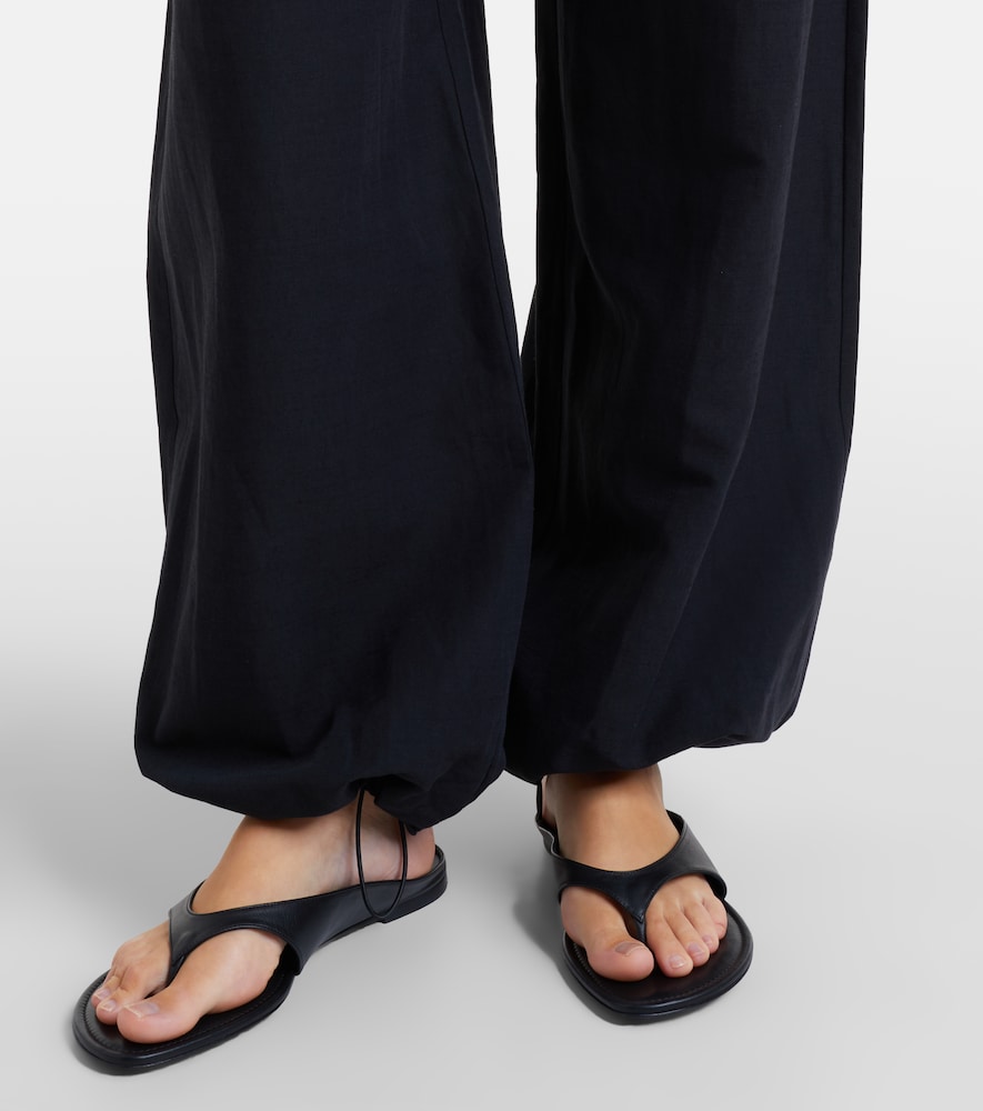 Cotton, rayon, and linen balloon pants