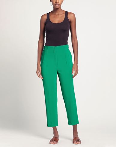 Woman Pants Green Size XL Polyester, Rayon, Elastane