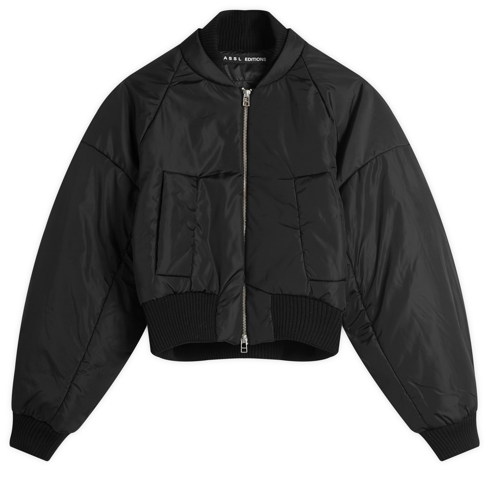 Women's Cropped Bomber Jacket in Black
