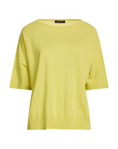 Woman Sweater Lime green Size 6 Cotton