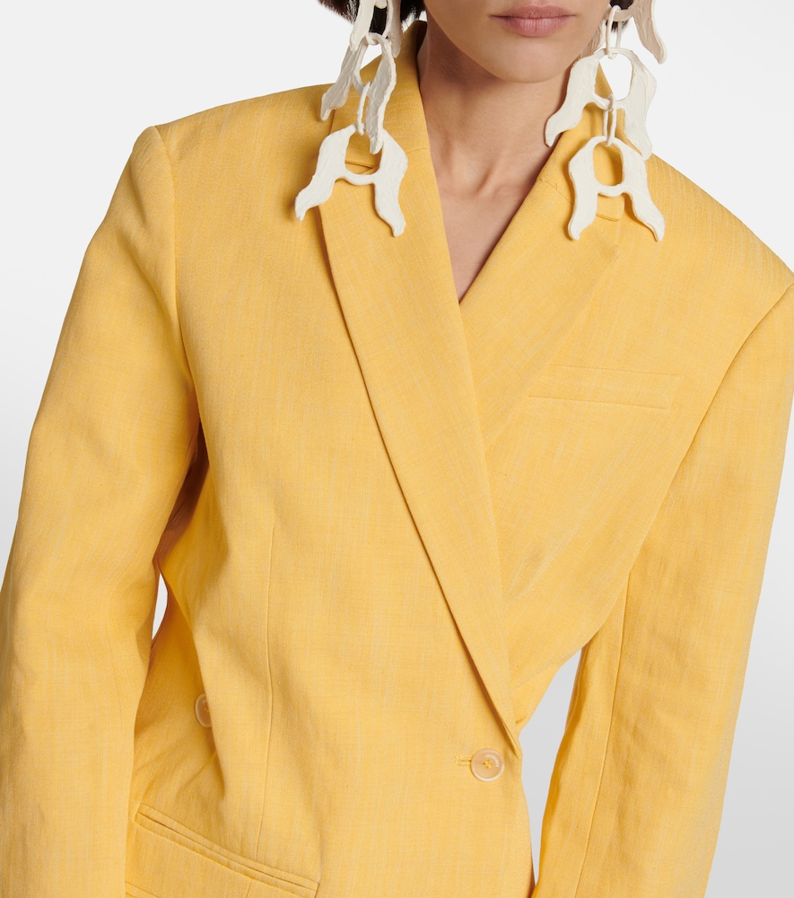 La Veste Tibau linen-blend blazer