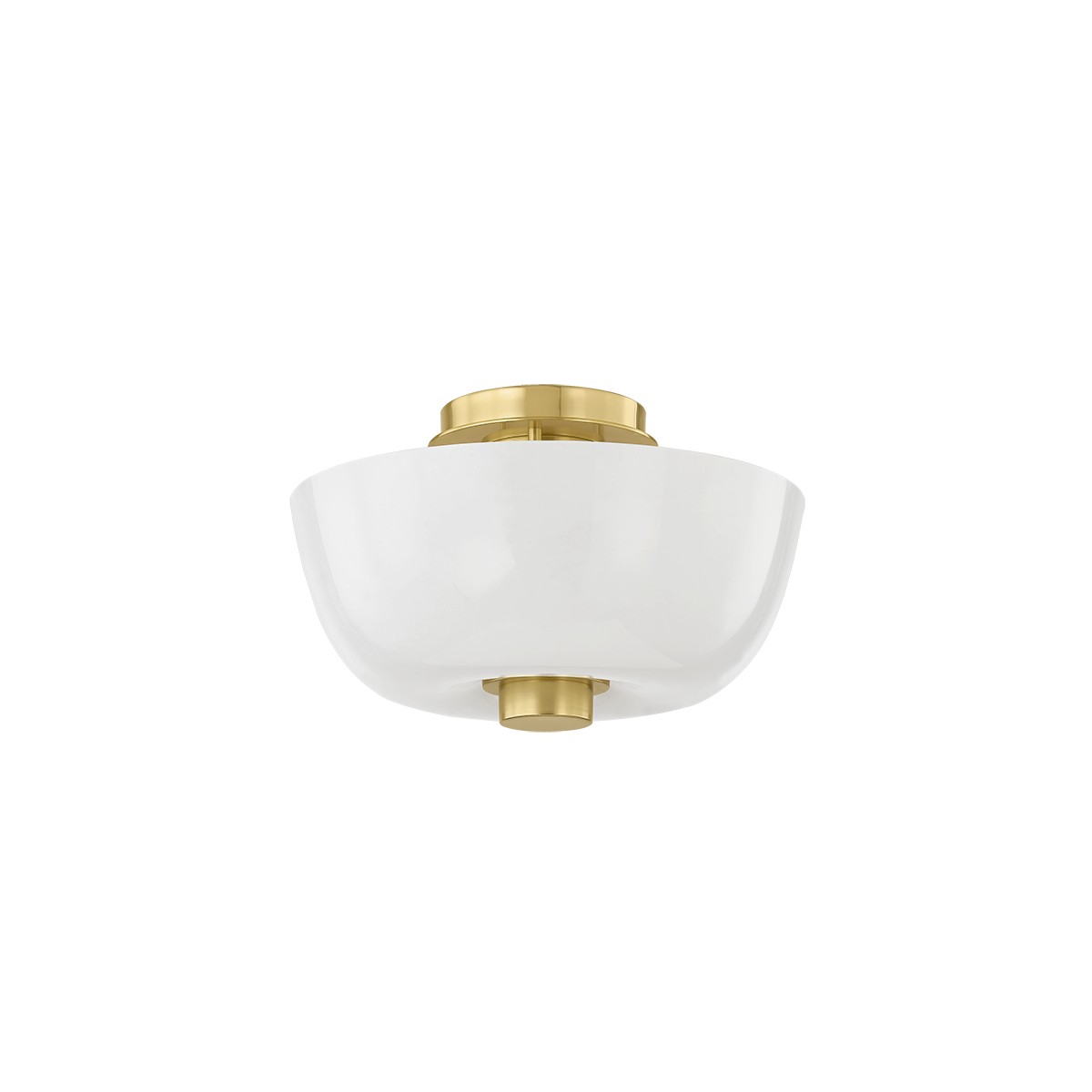 Aged Brass Flush Mount from the Dove Collection