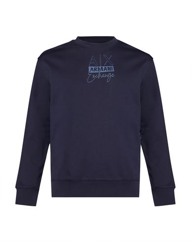 Man Sweatshirt Navy Size S Cotton