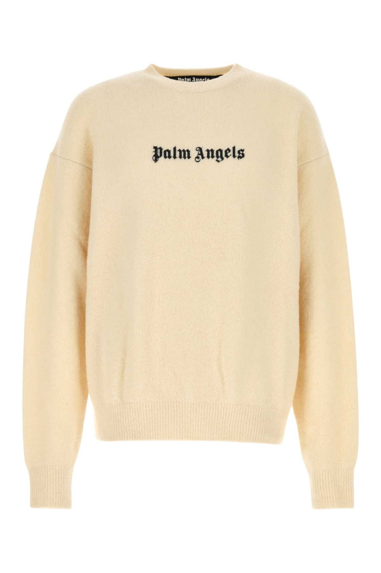Ivory Stretch Wool Blend Sweater