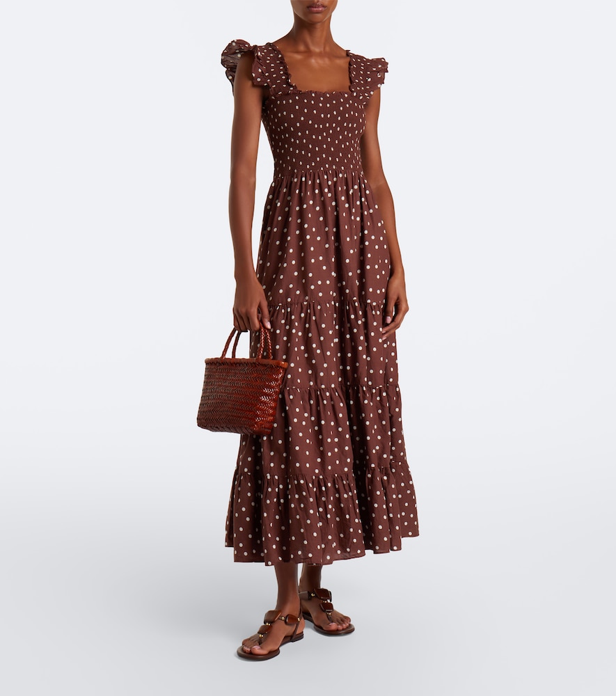 Kendall polka dot cotton midi dress