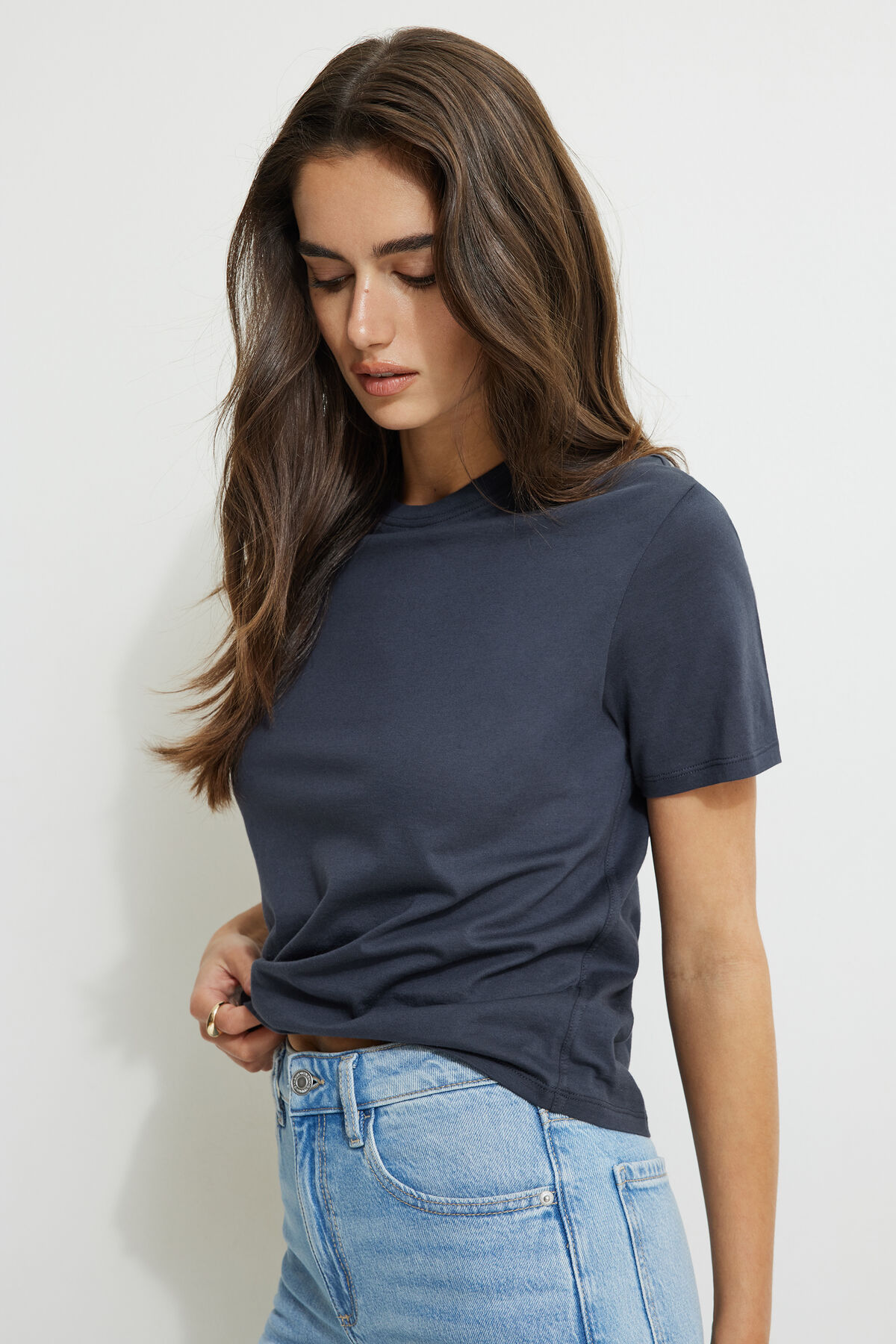 Easy Crewneck Cotton T Shirt