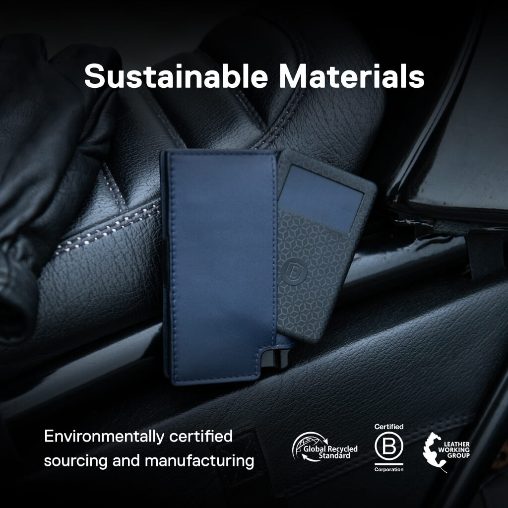 Men's Wallet - Smiley x Ekster Premium Slim Men's Wallet Trackable Wallet Leather Smart Wallet RFID Blocking