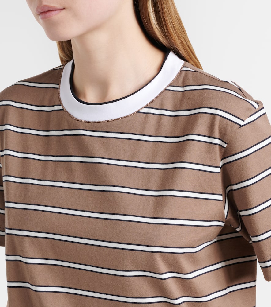 Striped cotton jersey T-shirt